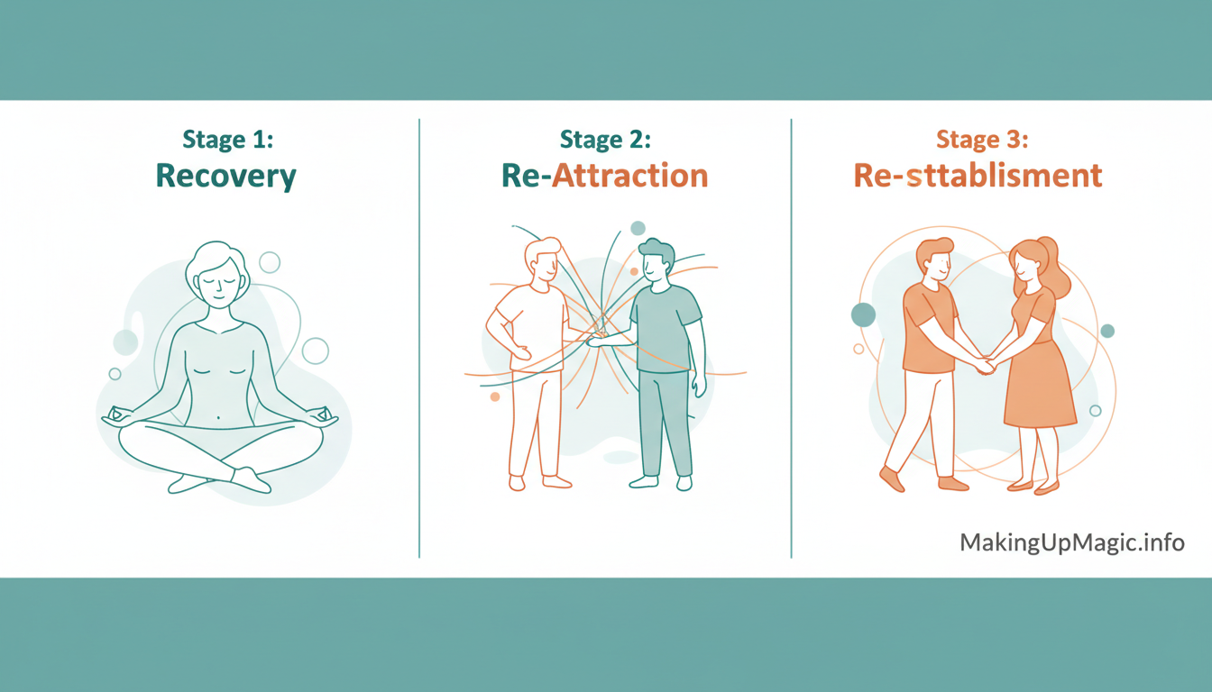 The Ex Factor Guide 3R system — Recovery Re-Attraction and Re-establishment explained visually