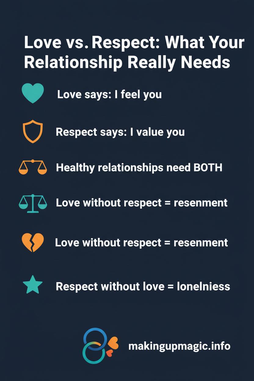 love vs respect infographic showing 5 ways respect speaks louder than love makingupmagic