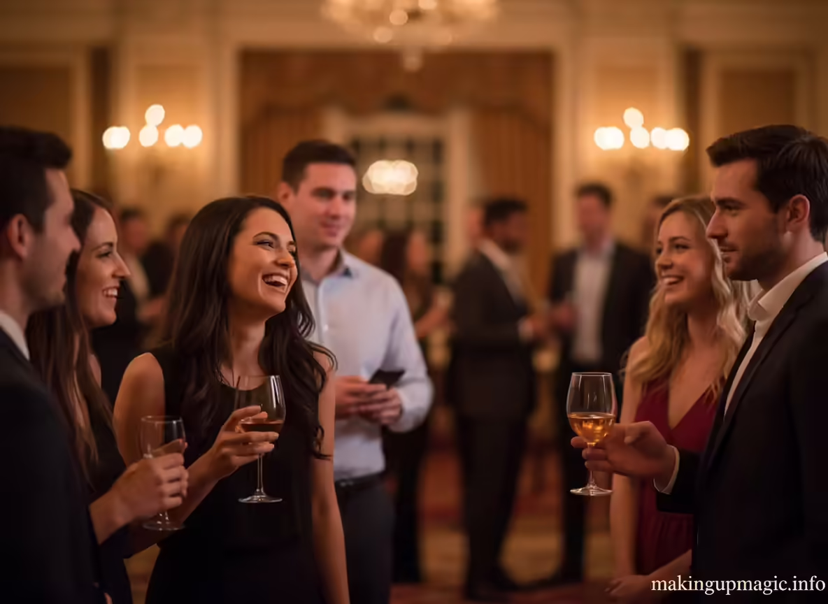 The Psychology of Pretending To Be Over Someone exes pretending to be over each other at a party — the psychology of pretending after a breakup
