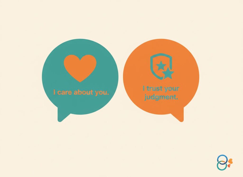 love language vs respect language speech bubble illustration for healthy relationships showing the difference between love and respect