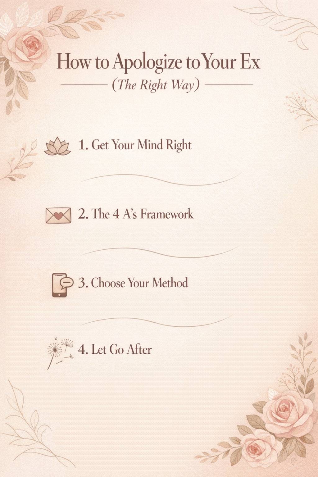 Infographic: How to Apologize to Your Ex the Right Way — 4 steps by Making Up Magic