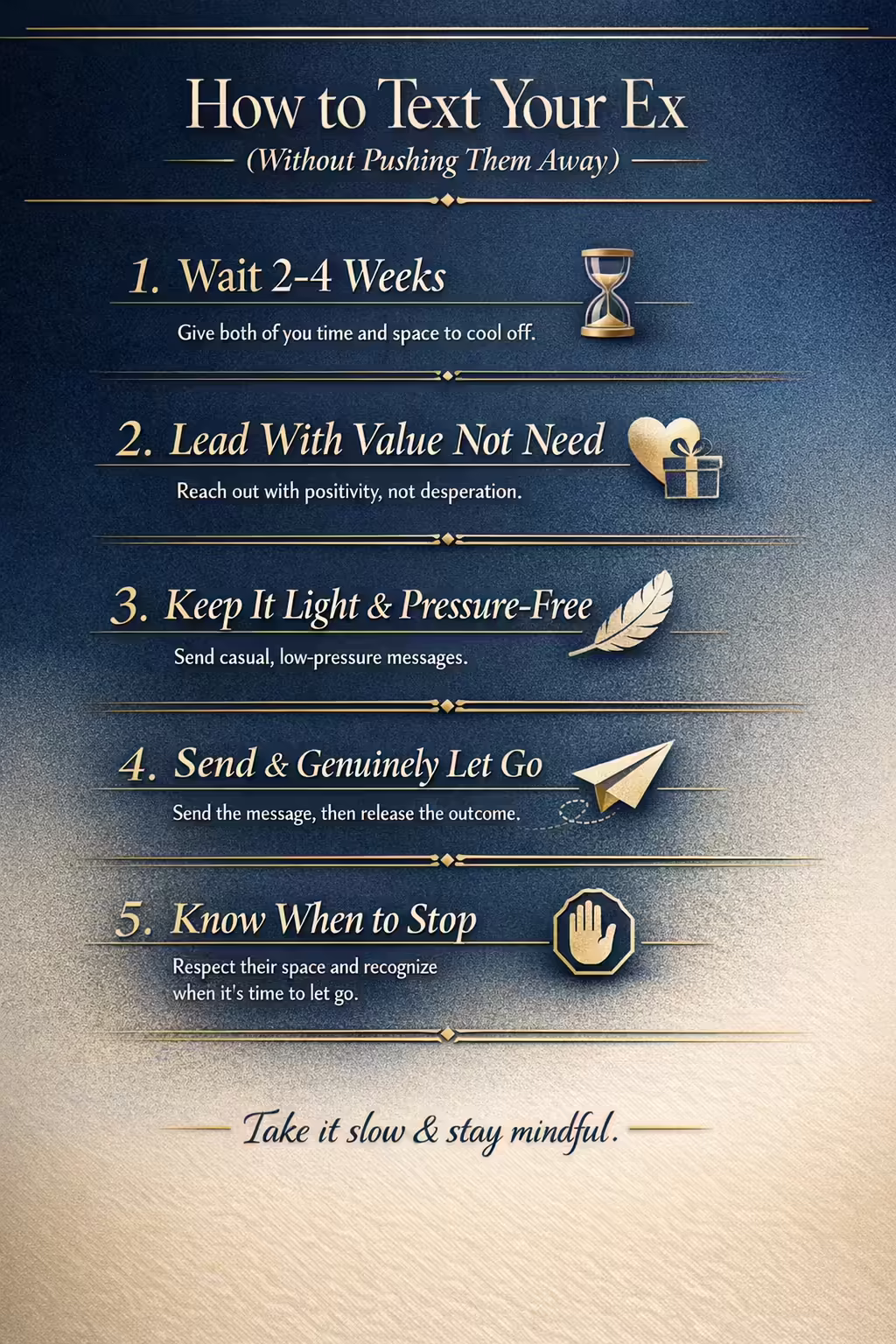 How to text your ex without pushing them away - makingupmagic.info infographic