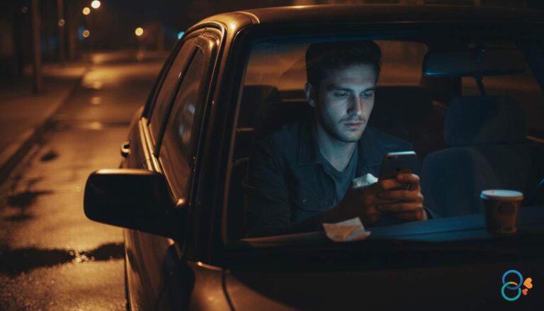psychology to make your ex miss you man sitting alone in car at night holding phone