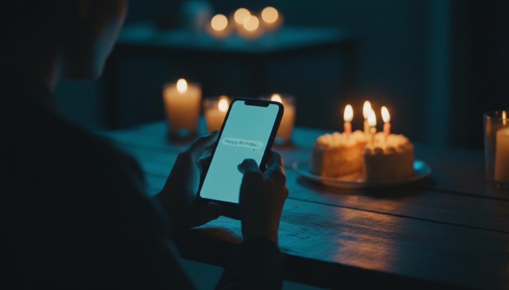 Person hesitating to text ex happy birthday late at night — makingupmagic.info